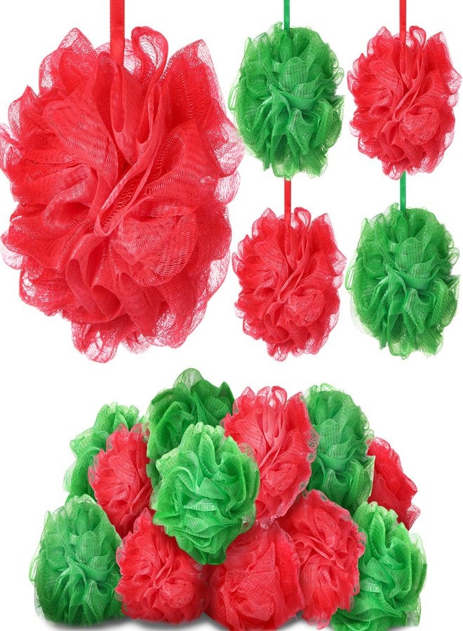 FuWeave مجموعة فوويف الشتوية للاستحمام، 24 قطعة، ليفة زرقاء لتقشير الجسم، إسفنجة استحمام، 50 غرام، كرات شبكية، مجموعة هدايا لحفلات استقبال المولود، مستلزمات استحمام للنساء والرجال - Image 1